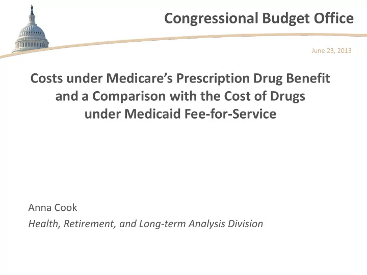 congressional budget office