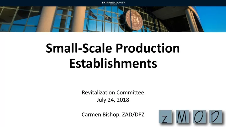 small scale production establishments