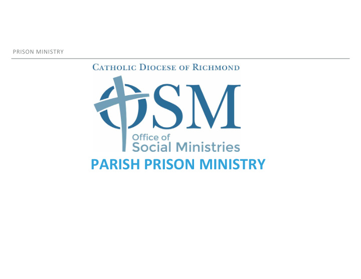 parish prison ministry