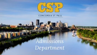 Admissions  College Week  Department  Agenda  Who works in Admissions?  Who do we enroll, and