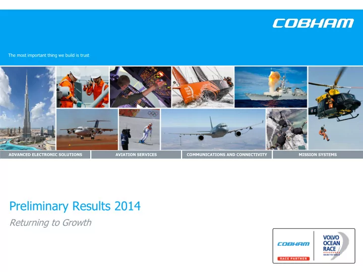 preliminary results 2014