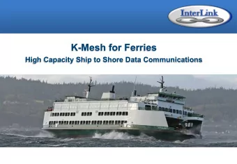 K-Mesh for Ferries  High Capacity Ship to Shore Data Communications  Global InterLink Corporation