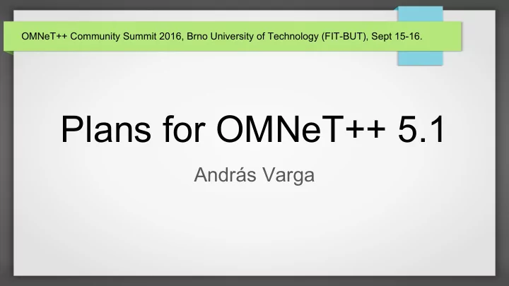 plans for omnet 5 1