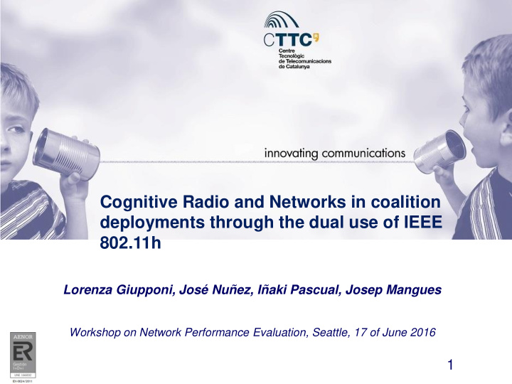 cognitive radio and networks in coalition