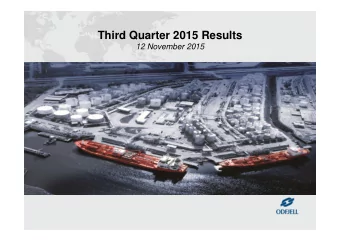 Third Quarter 2015 Results  12 November 2015  2  Market update and prospects  Operational review