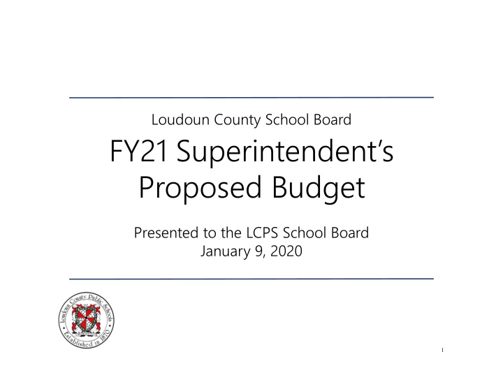 fy21 superintendent s proposed budget