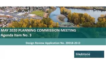MAY 2020 PLANNING COMMISSION MEETING  Agenda Item No. 3  Design Review Application No. Z0018-20-D
