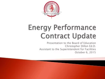 Assistant to the Superintendent for Facilities  October 6, 2015  Lighting Fixture Retrofit