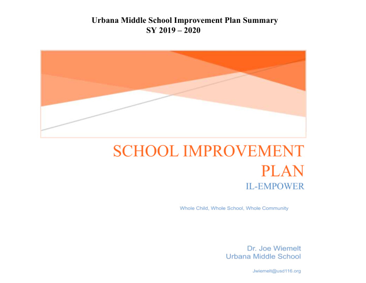 urbana middle school improvement plan summary sy 2019 2020
