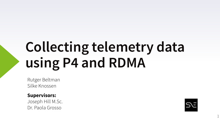 collecting telemetry data using p4 and rdma