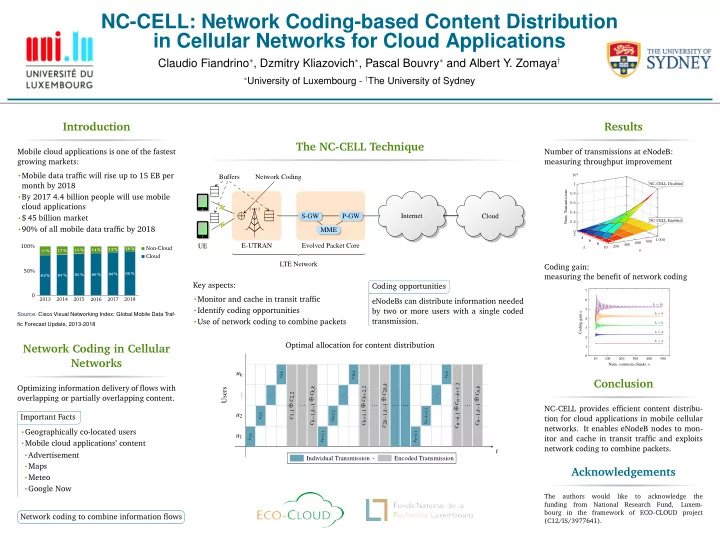 nc cell network coding based content distribution in