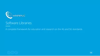 Software Libraries  A complete framework for education and research on the 4G and 5G standards  1