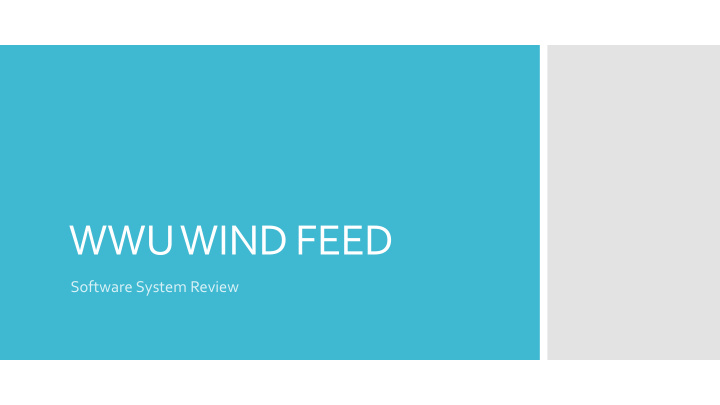 wwu wind feed
