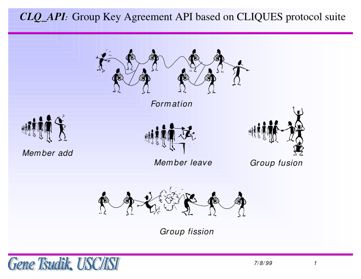 group key agreement api based on cliques protocol suite