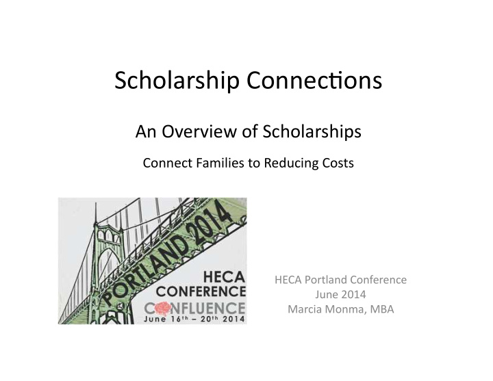 scholarship connec ons