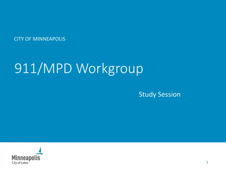 911 mpd workgroup