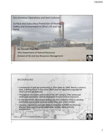 Simultaneous Operations and Anti-Collision:  Surface and Subsurface Protection of Health,  Safety