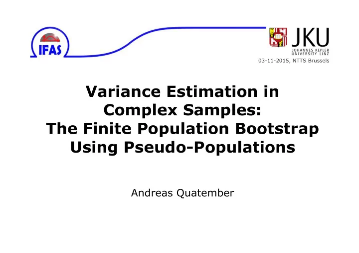 variance estimation in complex samples the finite