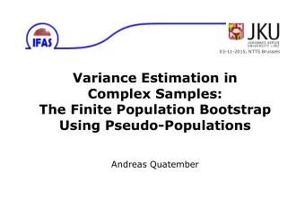 Variance Estimation in  Complex Samples:  The Finite Population Bootstrap  Using Pseudo-Populations