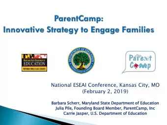 National ESEAI Conference, Kansas City, MO  (February 2, 2019)  Barbara Sc  Sche  herr,  r, Maryl