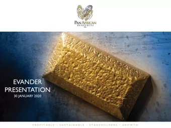 PRESENTATION  30 JANUARY 2020  P R O F I T A B L E    S U S T A I N A B L E    S T A K E H O