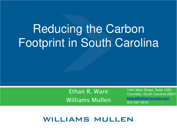 reducing the carbon footprint in south carolina