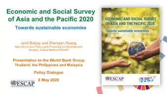 of Asia and the Pacific 2020 Towards sustainable economies  Jyoti Bisbey and Zhenqian Huang