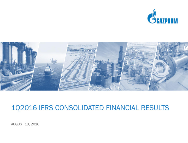 1q2016 ifrs consolidated financial results