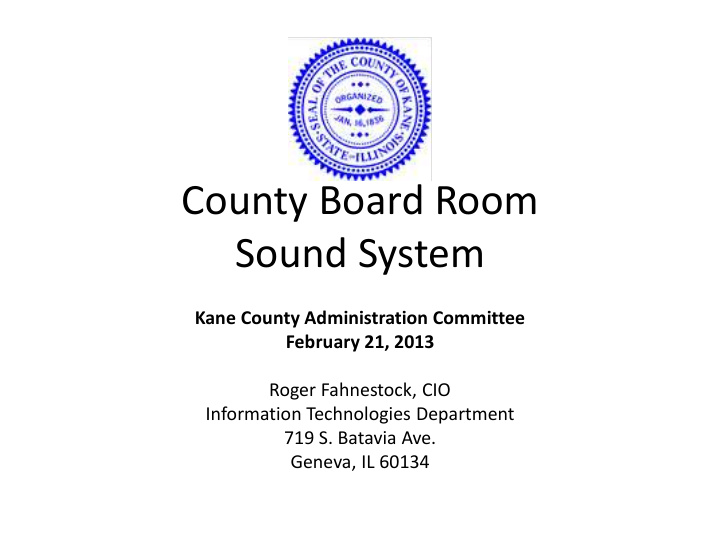 county board room sound system