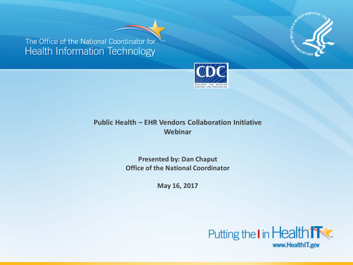 public health ehr vendors collaboration initiative webinar