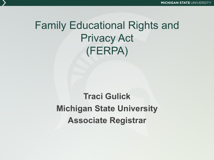 family educational rights and privacy act ferpa