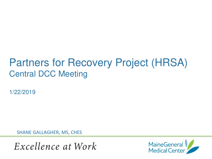 partners for recovery project hrsa