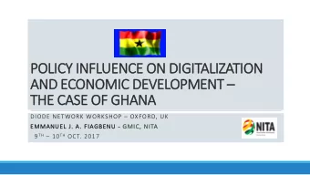 POLICY INFLUENCE ON DIGITALIZATION AND ECONOMIC DEVELOPMENT   THE CASE OF GHANA DIODE NETWORK