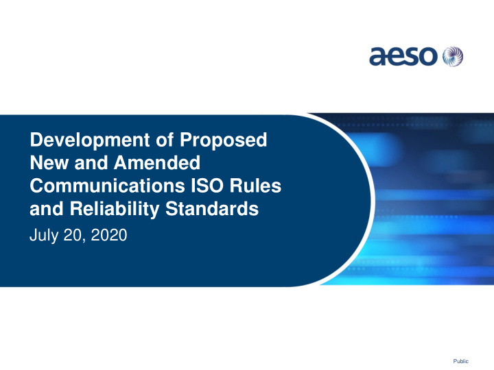 communications iso rules