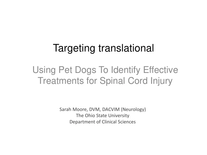 targeting translational