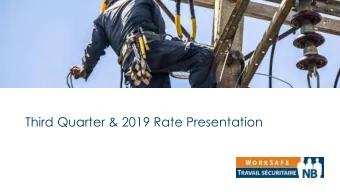 Third Quarter &amp; 2019 Rate Presentation  Outline  Presentation  Agenda  01  Background  02