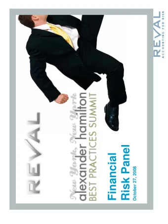 Risk Panel  Financial  October 27, 2008  Financial Risk Management Panel   Brent Callinicos,