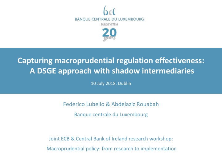 capturing macroprudential regulation effectiveness