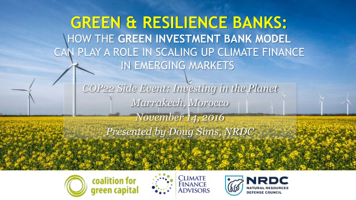 green resilience banks