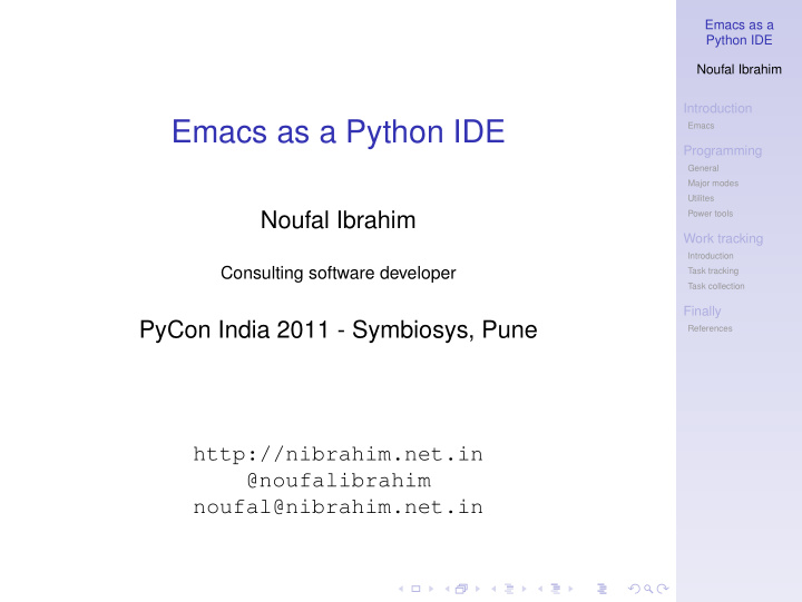 emacs as a python ide