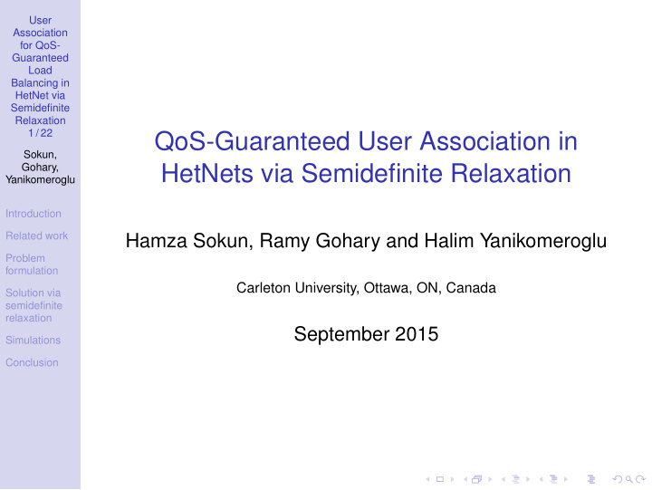 qos guaranteed user association in