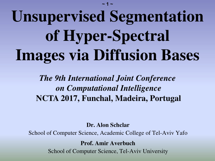 of hyper spectral