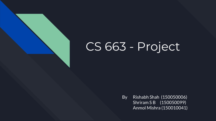 cs 663 project