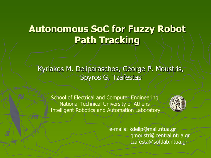 autonomous soc for fuzzy robot path tracking