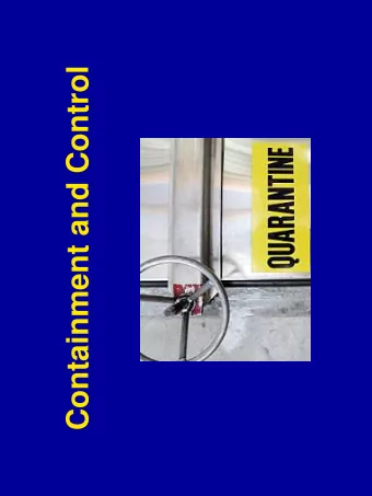 Containment and Control  WHO Pandemic Phases  Phase  Period  Level of Risk  1  Interpandemic period