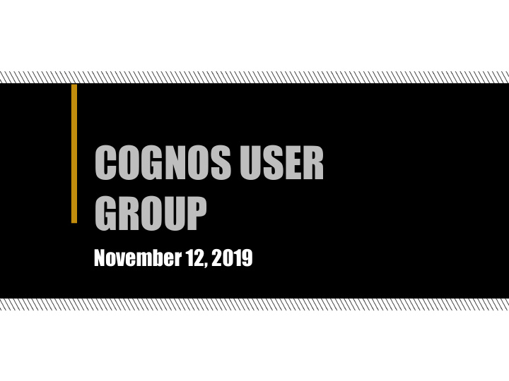 cognos user group