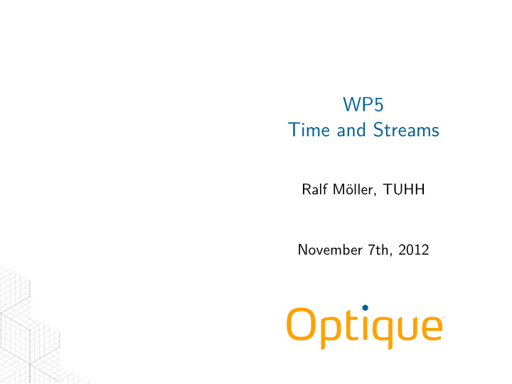 wp5 time and streams