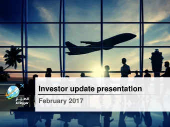 Investor update presentation  February 2017  Content  Update on Q4 2016 financial performance  3-8