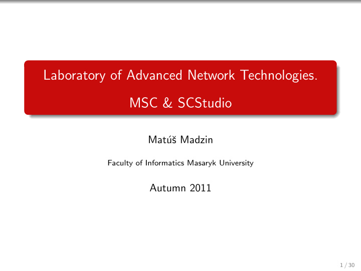 laboratory of advanced network technologies msc scstudio