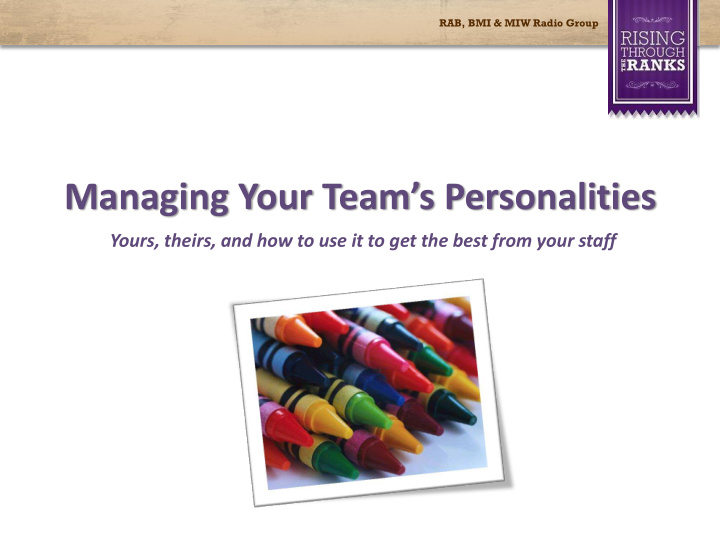 managing your team s personalities